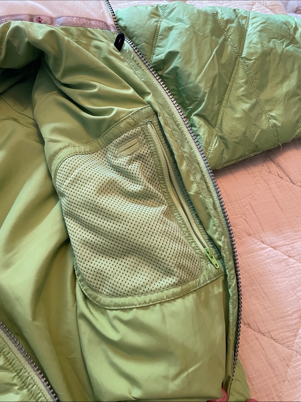 Helly Hansen Green Quilted Hooded Puffer Jacket - Picture 6 of 6